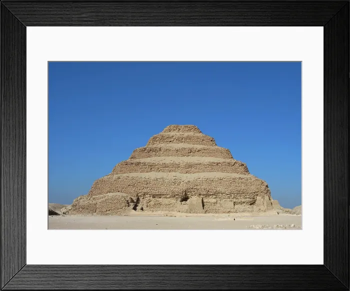 Framed Print : The Pyramid of Djoser (Zoser) or step pyramid, Saqqara necropolis, Egypt, Old Kingdom (2015). Creator: Unknown Framed Print : The Pyramid of Djoser (Zoser) or step pyramid, Saqqara necropolis, Egypt, Old Kingdom (2015). Creator: Unknown