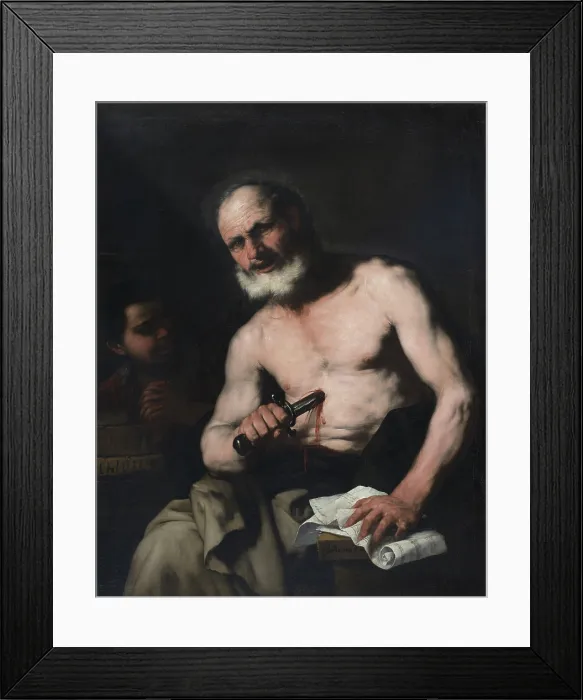 Framed Print : Cato Uticensis. Creator: Giordano, Luca (1632-1705) Framed Print : Cato Uticensis. Creator: Giordano, Luca (1632-1705)