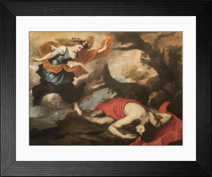 Framed Print : Venus and Adonis, 1636. Creator: Ribera, Jose (Jusepe), de (1591-1652) Framed Print : Venus and Adonis, 1636. Creator: Ribera, Jose (Jusepe), de (1591-1652)