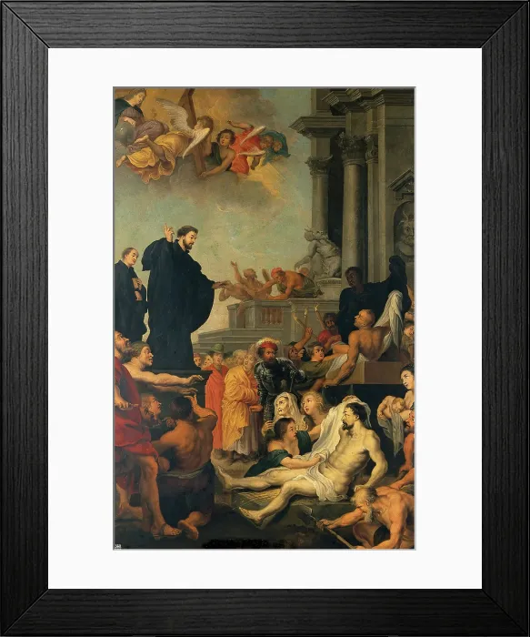 Framed Print : Saint Francis Xavier preaching and healing, c1620s. Creator: Unknown Framed Print : Saint Francis Xavier preaching and healing, c1620s. Creator: Unknown