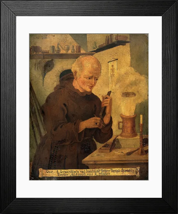 Framed Print : Berthold Schwarz, c1380s. Creator: Unknown Framed Print : Berthold Schwarz, c1380s. Creator: Unknown