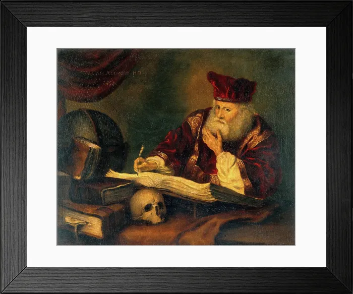 Framed Print : A man supposed to be Nicholas Alcocke, surgeon to King Edward VI, c1550s. Creator: Unknown Framed Print : A man supposed to be Nicholas Alcocke, surgeon to King Edward VI, c1550s. Creator: Unknown