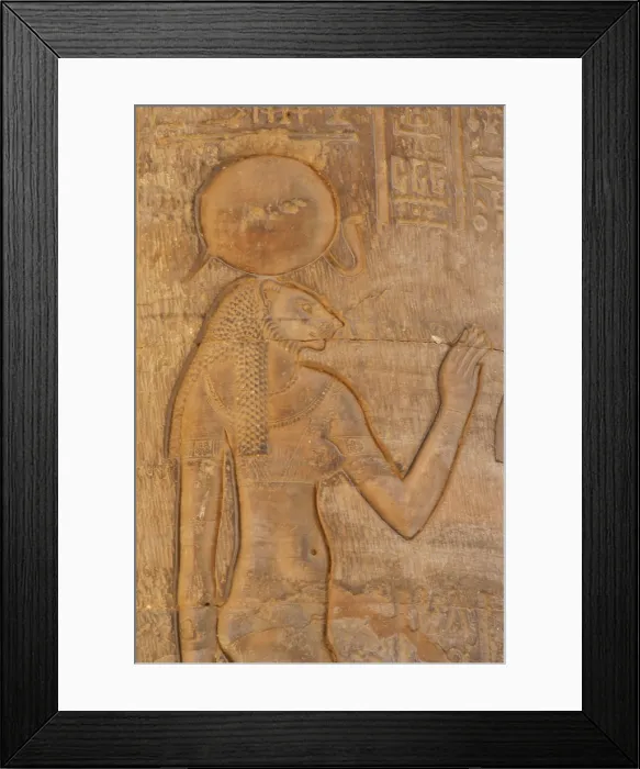 Framed Print : Relief of Sekhmet, the lion-headed goddess, Temple of Kom Ombo, Egypt, 2nd century BC (2003). Creator: Unknown Framed Print : Relief of Sekhmet, the lion-headed goddess, Temple of Kom Ombo, Egypt, 2nd century BC (2003). Creator: Unknown