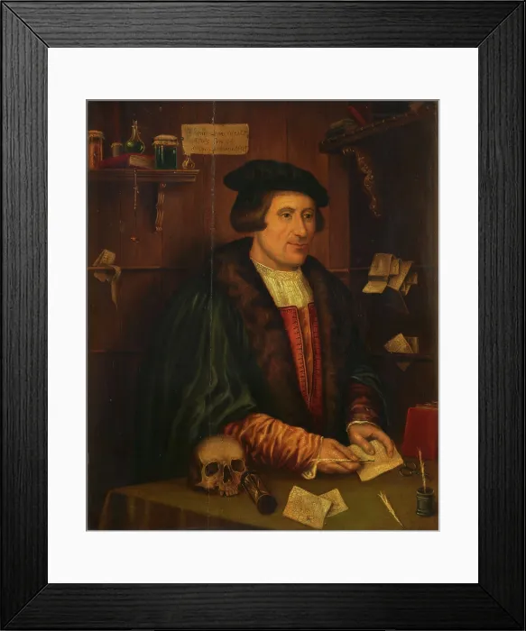 Framed Print : A man designated as Thomas Linacre, c1500s. Creator: Unknown Framed Print : A man designated as Thomas Linacre, c1500s. Creator: Unknown