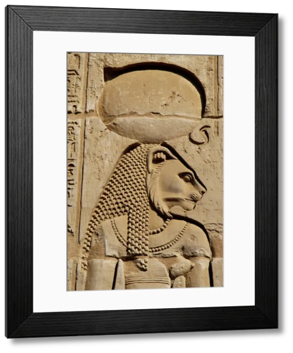 Framed Print : Relief of Sekhmet, the lion-headed goddess, Temple of Kom Ombo, Egypt, 2nd century BC (2003). Creator: Unknown Framed Print : Relief of Sekhmet, the lion-headed goddess, Temple of Kom Ombo, Egypt, 2nd century BC (2003). Creator: Unknown