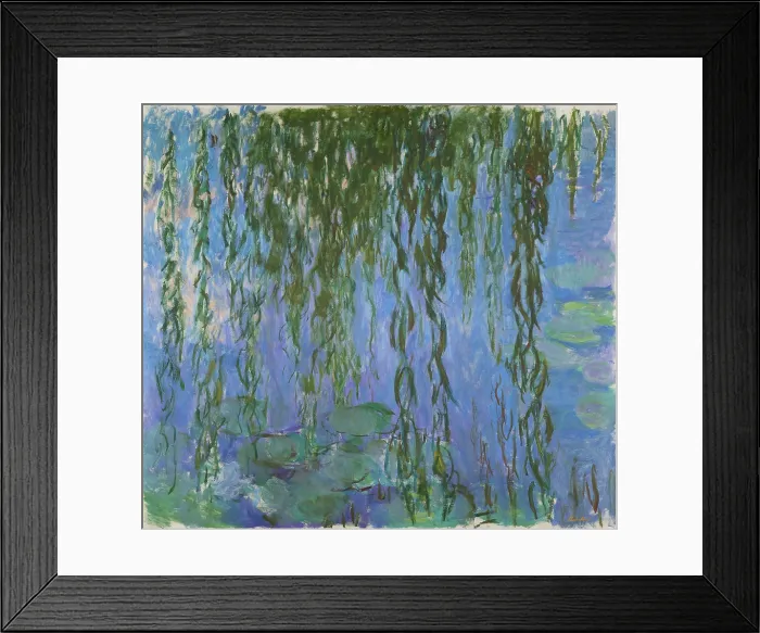 Framed Print : Nympheas avec rameaux de saule, 1916-1919. Creator: Monet, Claude (1840-1926)