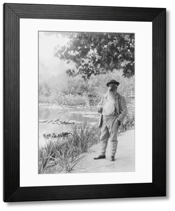 Framed Print : Claude Monet near the Water Lily Pond, 1905. Creator: Bulloz, Jacques-Ernest (1858-1942) Framed Print : Claude Monet near the Water Lily Pond, 1905. Creator: Bulloz, Jacques-Ernest (1858-1942)