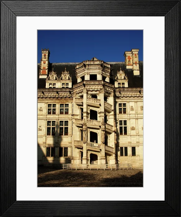 Framed Print : The spiral staircase, Francis I wing, Blois, France, 16th century (2019). Creator: Unknown Framed Print : The spiral staircase, Francis I wing, Blois, France, 16th century (2019). Creator: Unknown