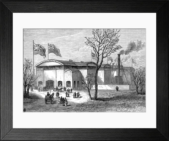 Framed Print : The Exhibition of Scientific Industry, Manchester, 1874. Creator: Unknown Framed Print : The Exhibition of Scientific Industry, Manchester, 1874. Creator: Unknown