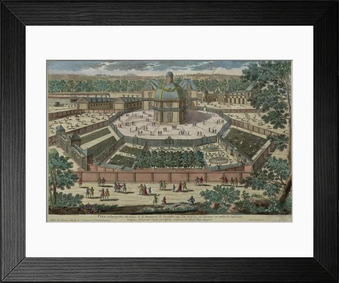 Framed Print : Royal Menagerie of Versailles. Creator: Daumont, Jean-Francois (1740-1775) Framed Print : Royal Menagerie of Versailles. Creator: Daumont, Jean-Francois (1740-1775)