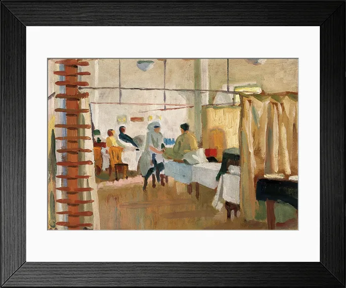 Framed Print : Royal Naval Hospital, Haslar: massage room, c1918. Creator: Jan Gordon Framed Print : Royal Naval Hospital, Haslar: massage room, c1918. Creator: Jan Gordon