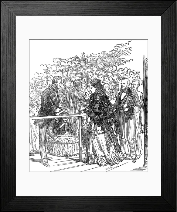 Framed Print : The Royal Marriage: distribution of bride-cake in Edinburgh, 1874. Creator: Unknown Framed Print : The Royal Marriage: distribution of bride-cake in Edinburgh, 1874. Creator: Unknown