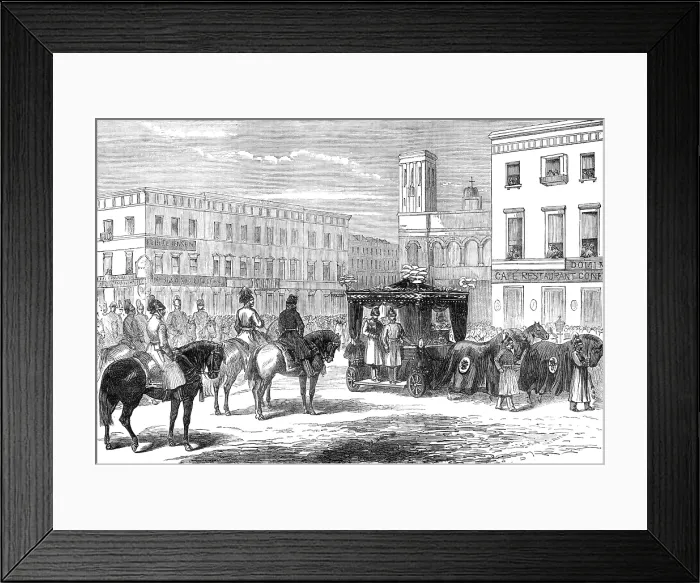 Framed Print : The Funeral of Count Berg at St. Petersburg - from a sketch by our special artist, 1874. Creator: Unknown Framed Print : The Funeral of Count Berg at St. Petersburg - from a sketch by our special artist, 1874. Creator: Unknown