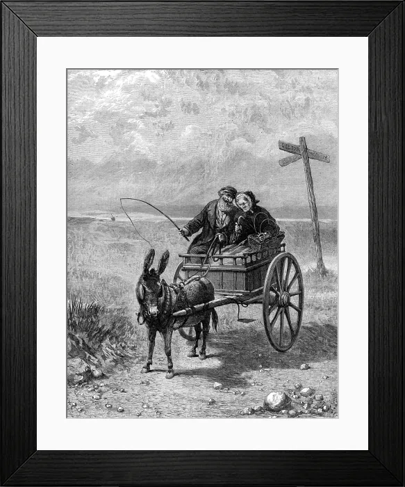 Framed Print : The Road to Gretna, by J. Morgan, from the exhibition at the French Gallery, Pall-Mall, 1874. Creator: Unknown Framed Print : The Road to Gretna, by J. Morgan, from the exhibition at the French Gallery, Pall-Mall, 1874. Creator: Unknown