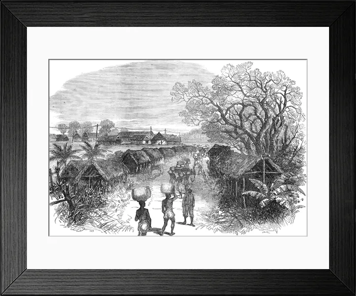 Framed Print : The Ashantee War: Inquabim, the first station on the road to the Prah...by our special artist, 1874. Creator: Unknown