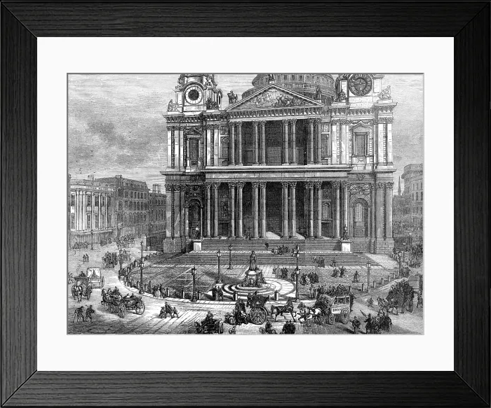 Framed Print : West Area of St. Paul's-Churchyard, as newly arranged, 1874. Creator: Unknown. West Area of St. Paul's-Churchyard, as newly arranged, 1874. Creator: Unknown Framed Print : West Area of St. Paul's-Churchyard, as newly arranged, 1874. Creator: Unknown. West Area of St. Paul's-Churchyard, as newly arranged, 1874. Creator: Unknown