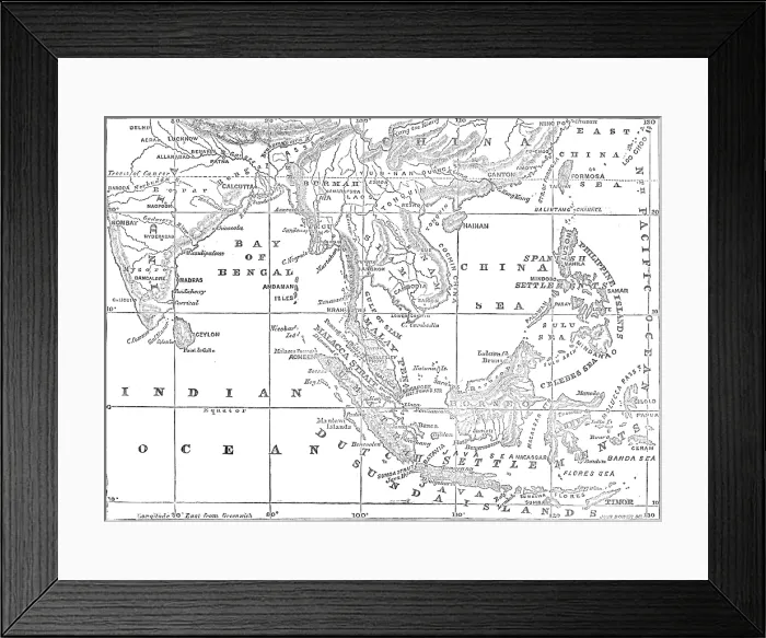 Framed Print : Map of the Strait of Malacca, 1874. Creator: Unknown Framed Print : Map of the Strait of Malacca, 1874. Creator: Unknown