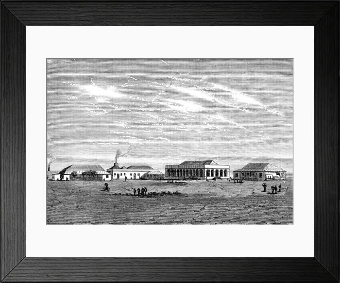 Framed Print : Hospital, Ascension Island, 1874. Creator: Unknown Framed Print : Hospital, Ascension Island, 1874. Creator: Unknown