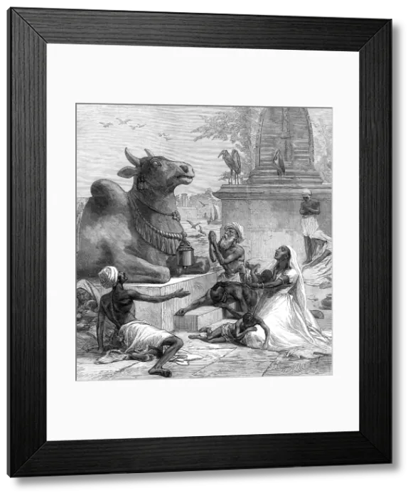 Framed Print : Famine in India, 1874. Creator: Unknown Framed Print : Famine in India, 1874. Creator: Unknown