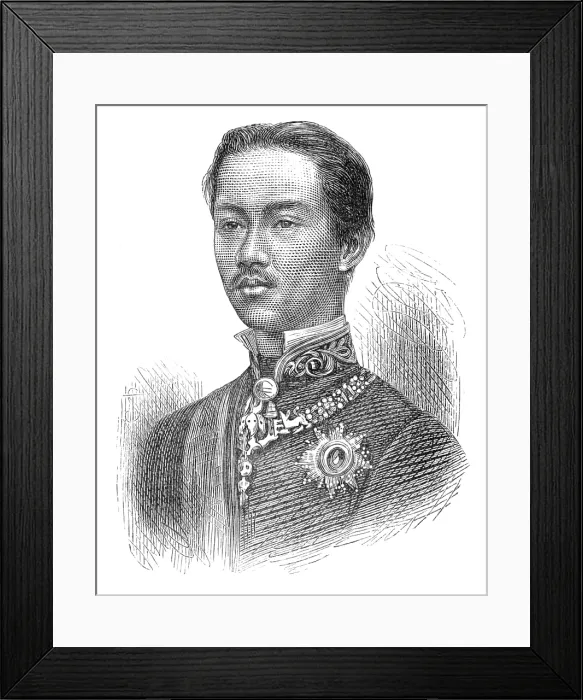 Framed Print : The King of Siam, 1874. Creator: Unknown Framed Print : The King of Siam, 1874. Creator: Unknown