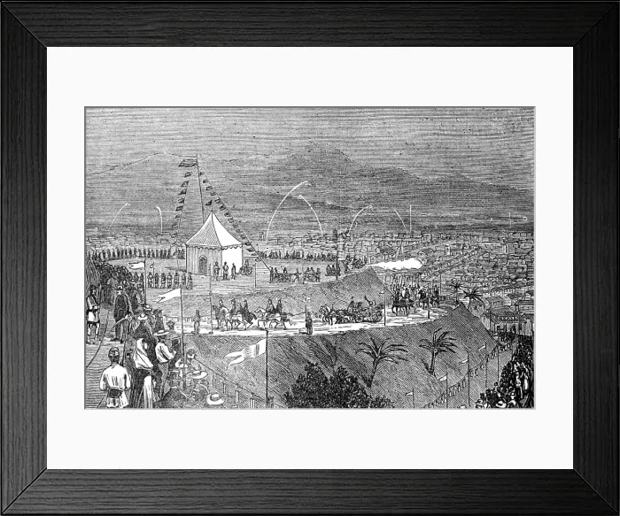 Framed Print : Opening festival of the new waterworks at Caracas, Venezuela, 1874. Creator: Unknown Framed Print : Opening festival of the new waterworks at Caracas, Venezuela, 1874. Creator: Unknown
