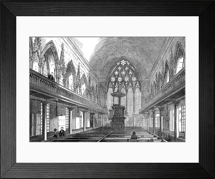 Framed Print : Ely Chapel, Holborn, 1874. Creator: Unknown Framed Print : Ely Chapel, Holborn, 1874. Creator: Unknown