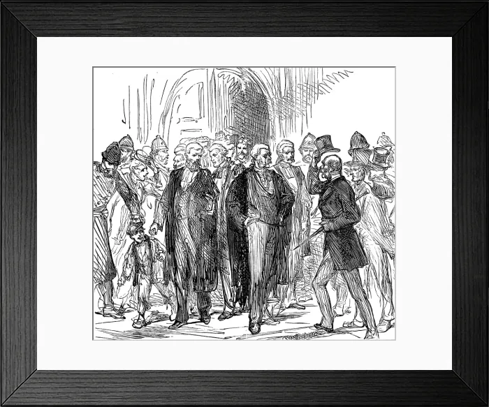 Framed Print : The End of the Tichborne Trial: How has it gone, Sir?, 1874. Creator: Unknown