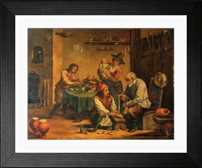 Framed Print : A surgeon operating on a man's foot, c1680s. Creator: Teniers, David, 1610-1690 (After). A surgeon operating on a man's foot, c1680s. Creator: Teniers, David, 1610-1690 (After) Framed Print : A surgeon operating on a man's foot, c1680s. Creator: Teniers, David, 1610-1690 (After). A surgeon operating on a man's foot, c1680s. Creator: Teniers, David, 1610-1690 (After)