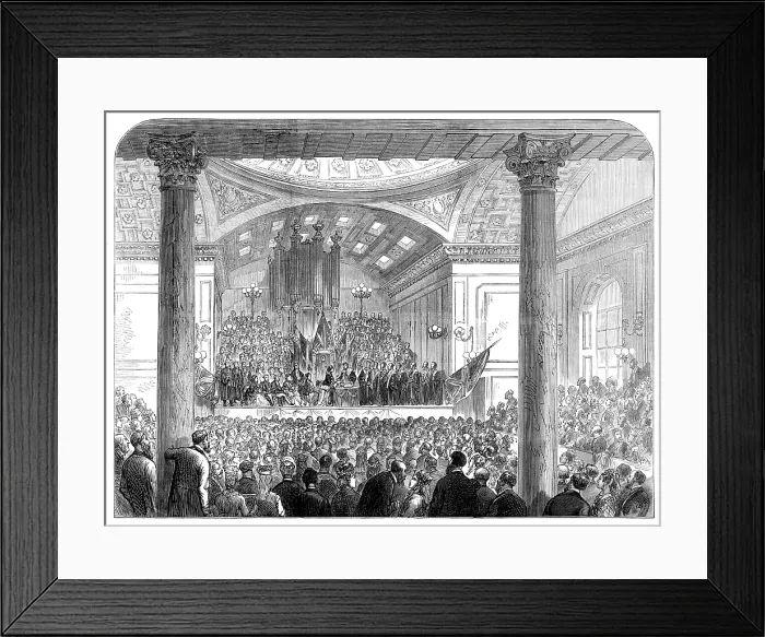 Framed Print : Presentation of the Freedom of the City of Edinburgh to Baroness Burdett-Coutts, 1874. Creator: Unknown Framed Print : Presentation of the Freedom of the City of Edinburgh to Baroness Burdett-Coutts, 1874. Creator: Unknown
