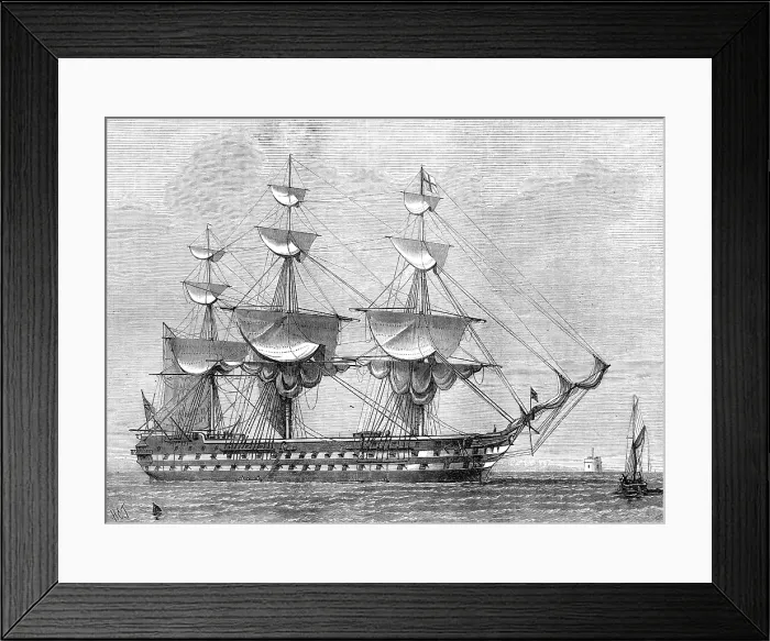 Framed Print : H.M.S. Duncan, flagship at Sheerness, 1874. Creator: Unknown Framed Print : H.M.S. Duncan, flagship at Sheerness, 1874. Creator: Unknown