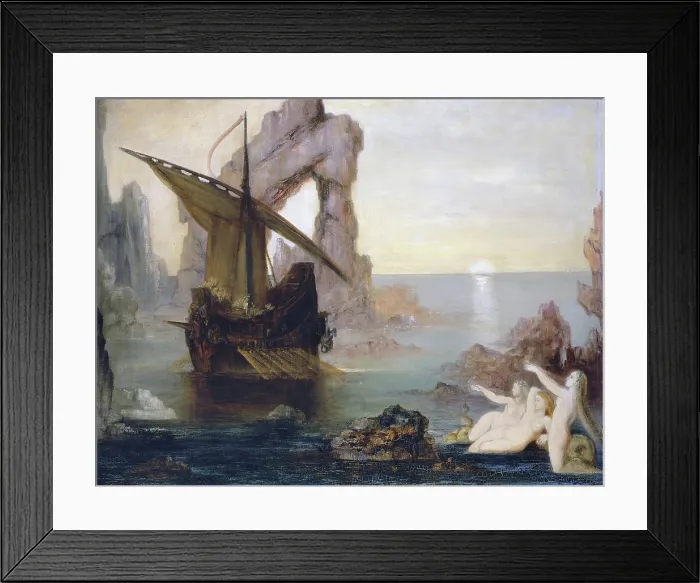 Framed Print : The Mermaids, c1885. Creator: Moreau, Gustave (1826-1898) Framed Print : The Mermaids, c1885. Creator: Moreau, Gustave (1826-1898)