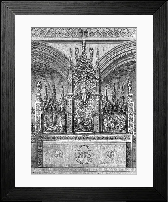 Framed Print : The new reredos in Exeter Cathedral, 1874. Creator: Unknown Framed Print : The new reredos in Exeter Cathedral, 1874. Creator: Unknown