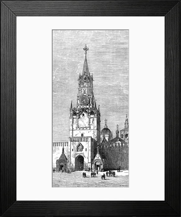 Framed Print : Sketches in Moscow, by our special artist: the Sacred Gate of the Kremlin, 1874. Creator: Unknown Framed Print : Sketches in Moscow, by our special artist: the Sacred Gate of the Kremlin, 1874. Creator: Unknown
