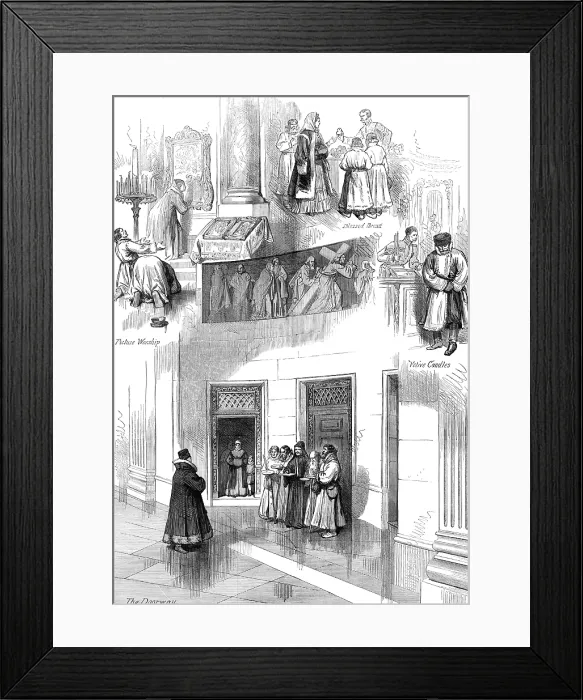 Framed Print : The Royal Marriage in Russia: sketches in St. Isaac's Church, St. Petersburg... 1874. Creator: Unknown. The Royal Marriage in Russia: sketches in St. Isaac's Church, St. Petersburg... 1874. Creator: Unknown Framed Print : The Royal Marriage in Russia: sketches in St. Isaac's Church, St. Petersburg... 1874. Creator: Unknown. The Royal Marriage in Russia: sketches in St. Isaac's Church, St. Petersburg... 1874. Creator: Unknown