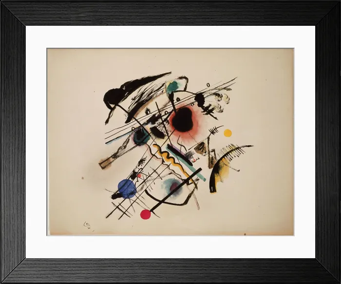 Framed Print : Studie fur Schwarzer Fleck (Study for Black Spot'), 1921. Creator: Kandinsky, Wassily Vasilyevich (1866-1944) Framed Print : Studie fur Schwarzer Fleck (Study for Black Spot'), 1921. Creator: Kandinsky, Wassily Vasilyevich (1866-1944)