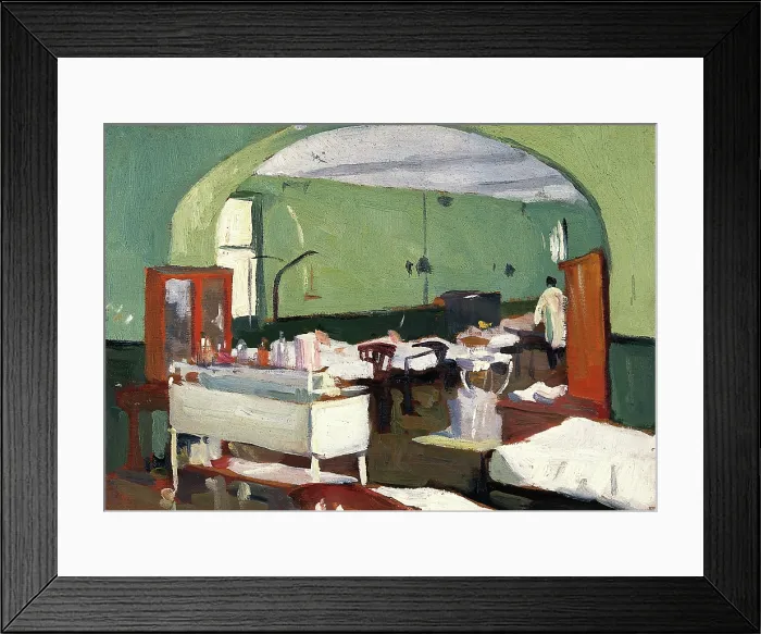 Framed Print : Royal Naval Hospital, Haslar: surgical ward, c1918. Creator: Jan Gordon Framed Print : Royal Naval Hospital, Haslar: surgical ward, c1918. Creator: Jan Gordon
