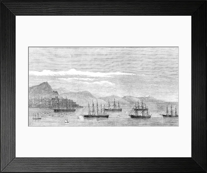Framed Print : The Channel Fleet Regatta at Vigo, 1874. Creator: Unknown Framed Print : The Channel Fleet Regatta at Vigo, 1874. Creator: Unknown