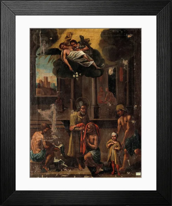 Framed Print : A miraculous cure described in the New Testament. Creator: Unknown Framed Print : A miraculous cure described in the New Testament. Creator: Unknown