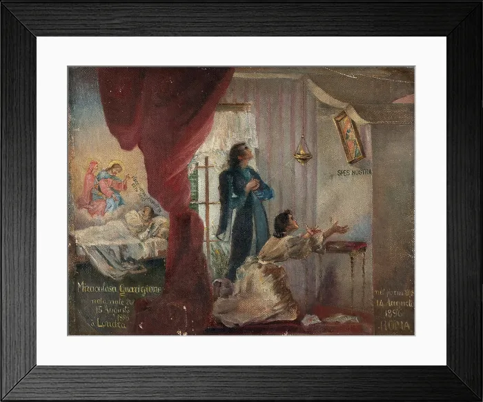 Framed Print : Cure at London following prayer at Rome, 1896. Creator: Unknown Framed Print : Cure at London following prayer at Rome, 1896. Creator: Unknown