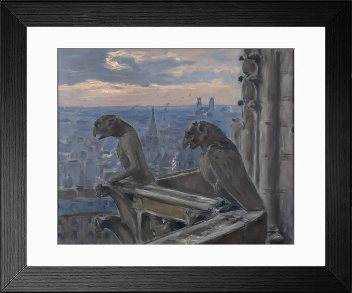 Framed Print : Les gargouille, Third Quarter of 19th century. Creator: Moreau-Nelaton, Adolphe Etienne Auguste (1859-1927) Framed Print : Les gargouille, Third Quarter of 19th century. Creator: Moreau-Nelaton, Adolphe Etienne Auguste (1859-1927)