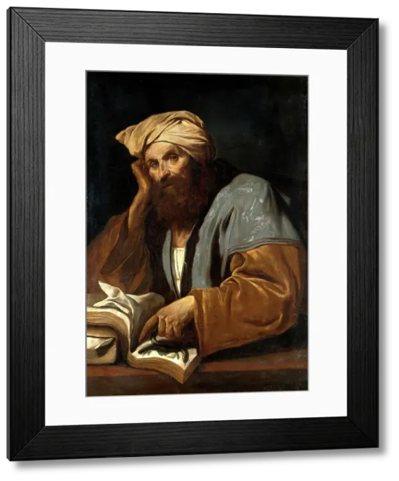 Framed Print : An Arabic man of learning (Avicenna ?), 17th century. Creator: Unknown Framed Print : An Arabic man of learning (Avicenna ?), 17th century. Creator: Unknown