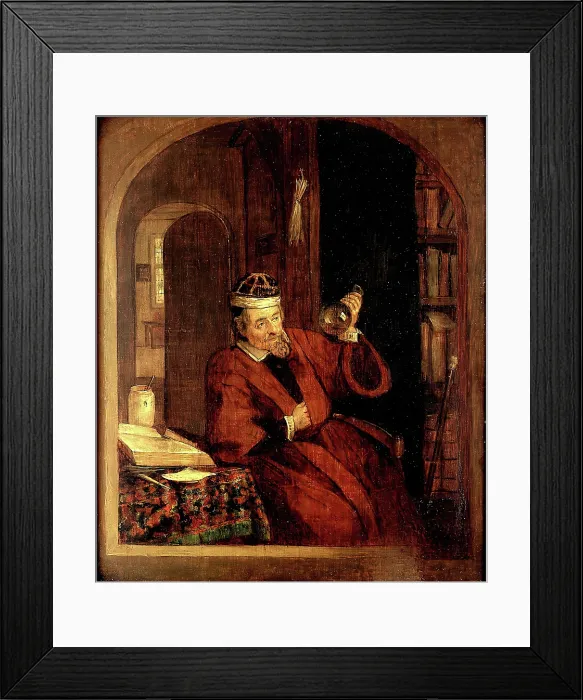 Framed Print : A physician examining urine, c1670s. Creator: Unknown Framed Print : A physician examining urine, c1670s. Creator: Unknown