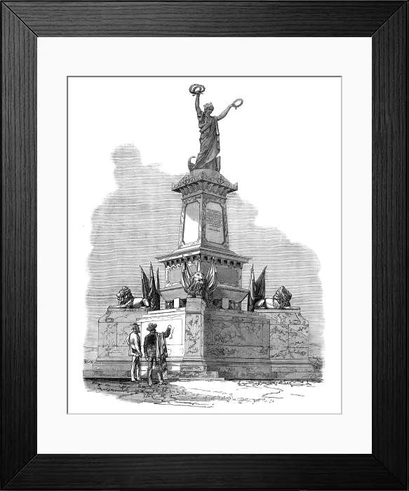 Framed Print : Monument at Bilbao to those slain in the Spanish Civil Wars forty years ago, 1874. Creator: Unknown Framed Print : Monument at Bilbao to those slain in the Spanish Civil Wars forty years ago, 1874. Creator: Unknown