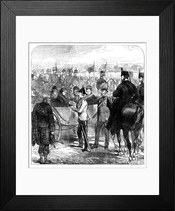 Framed Print : Review at Windsor: the Queen presenting the Cross of...St. George to Sir Garnet Wolseley, 1874. Creator: Unknown Framed Print : Review at Windsor: the Queen presenting the Cross of...St. George to Sir Garnet Wolseley, 1874. Creator: Unknown