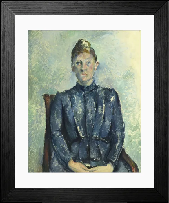 Framed Print : Portrait of Madame Cezanne, c1890. Creator: Cezanne, Paul (1839-1906) Framed Print : Portrait of Madame Cezanne, c1890. Creator: Cezanne, Paul (1839-1906)