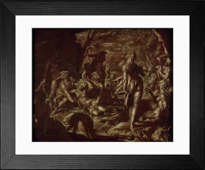 Framed Print : Jupiter and Callisto, 17th century. Creator: Wtewael, Joachim (1566-1638)