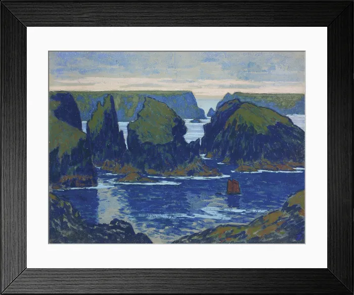Framed Print : Belle-Ile, Goulphar, 1895. Creator: Auburtin, Jean Francis (1866-1930) Framed Print : Belle-Ile, Goulphar, 1895. Creator: Auburtin, Jean Francis (1866-1930)