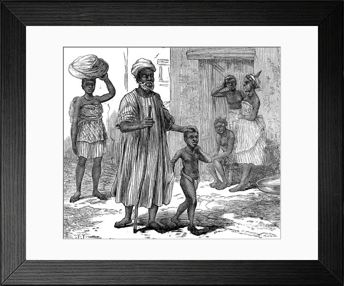 Framed Print : The Ashantee War: a blind beggar, Cape Coast Castle, 1874. Creator: Unknown Framed Print : The Ashantee War: a blind beggar, Cape Coast Castle, 1874. Creator: Unknown