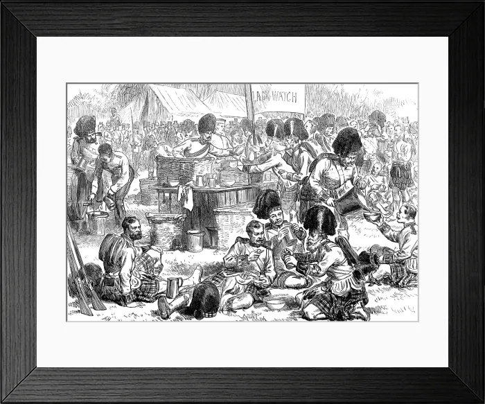 Framed Print : Refreshment of troops at the Windsor Review, 1874. Creator: Unknown Framed Print : Refreshment of troops at the Windsor Review, 1874. Creator: Unknown