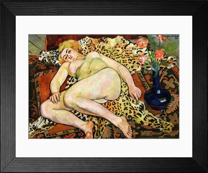 Framed Print : Catherine nue allongee sur une peau de panthere, 1923. Creator: Valadon, Suzanne (1865-1938) Framed Print : Catherine nue allongee sur une peau de panthere, 1923. Creator: Valadon, Suzanne (1865-1938)